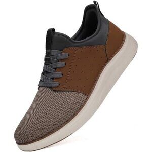 ⚡Men Brown Dress Fashion Lightweight Breathable Laceless Athletic Sneakers